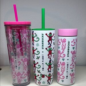 NWT Starbucks Exclusive SET Roller Rabbit Limited Edition Tumblers